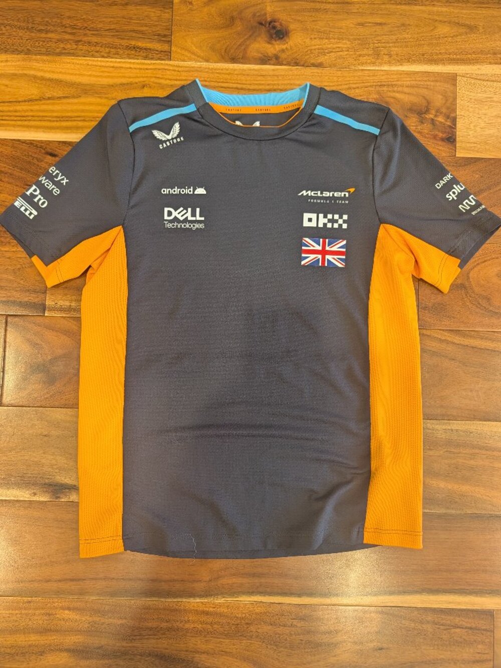 Castore McLaren F1 Formula 1 Lando Norris Jersey - Papaya and Grey - Youth XL